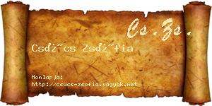Csúcs Zsófia névjegykártya